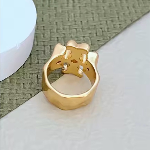 Tory Burch Gold Statement Ring - Picture 3 of 7